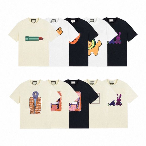 2023 summer mens t-shirts designers tees t shirts fashion casual couples short sleeves tee comfortable men women size m-3xl u44h#, White;black